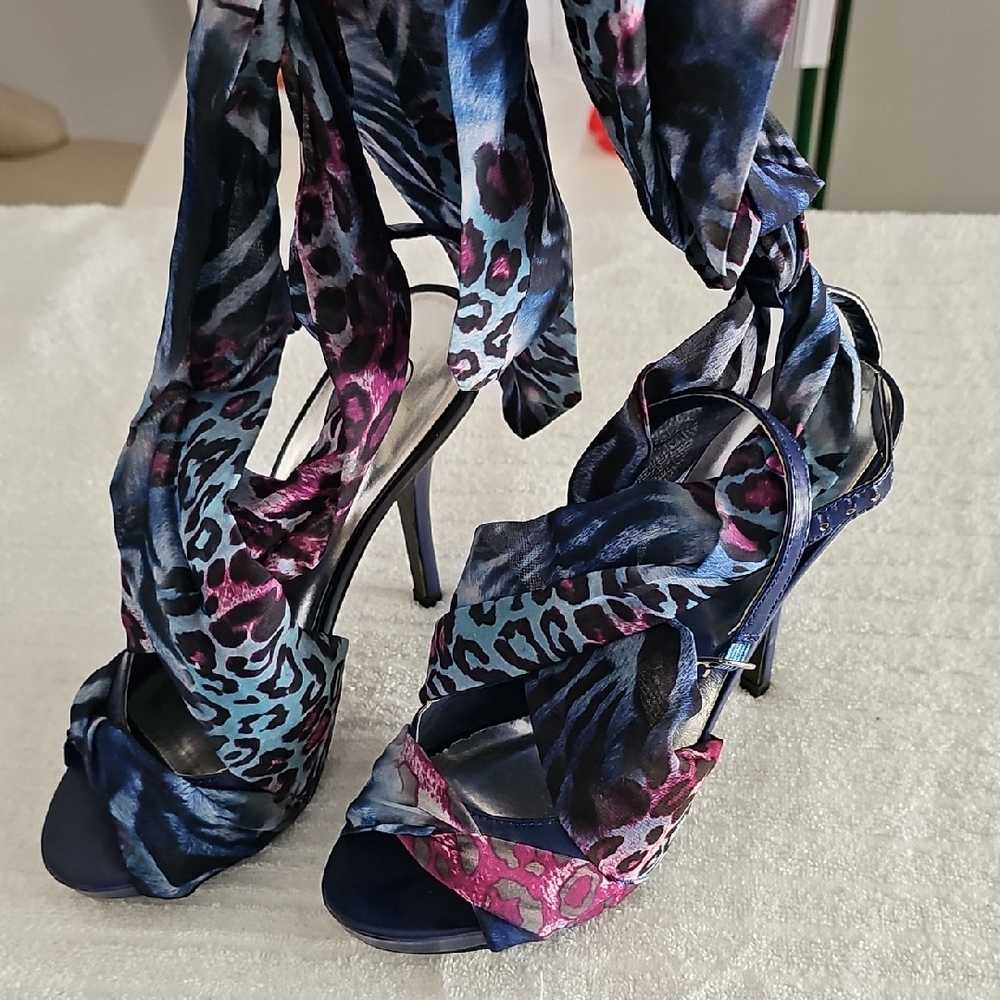 Multicolor Leopard Wild Rose Stiletto Heels